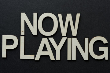 retro "now playing" sign 