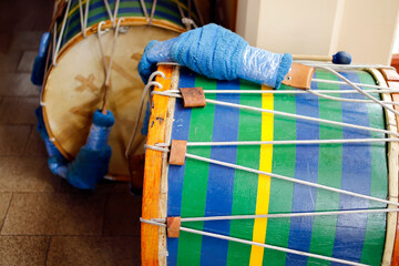 congado - detail of percussive instruments characteristic of the rosary festival