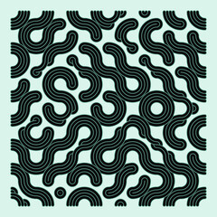 Color truchet tiling connections illustration