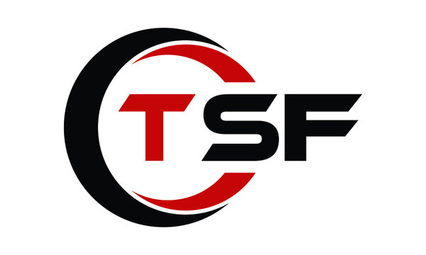 TSF three letter swoosh logo design vector template | monogram logo | abstract logo | wordmark logo | letter mark logo | business logo | brand logo | flat logo | minimalist logo | text | word | symbol