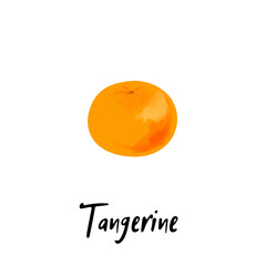 Illustration a tangerine isolated on a white background