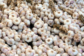 Knoblach auf einem Marktstand in Frankreich Provence