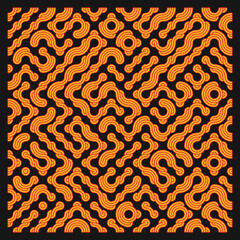 Color truchet tiling connections illustration