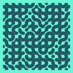 Color truchet tiling connections illustration