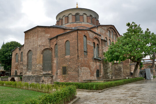 Topkapi Palace, Istanbul, Turkey, June 22nd 2022: Hagia Irene or Hagia Eirene (Holy Peace) is an Eastern Orthodox church located in the outer courtyard of Topkapı Palace in Istanbul