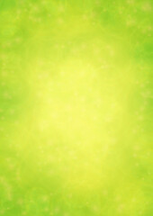 Abstract Green Background with Golden Circular Spot Lights.  Vibrant Sunlight  Summer and Spring Texture. Eco and Environment Page Design. Defocused Fresh Leaf Print. Bokeh Blurry Template.