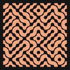 Color truchet tiling connections illustration