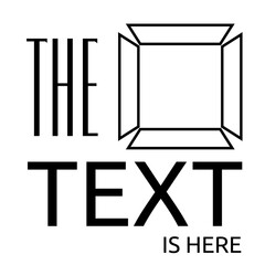 The concept of the logo in the Art Nouveau style. Black and white geometric linear and lettering.