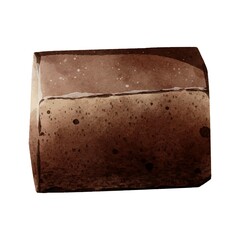 Chocolate cube watercolor vector design