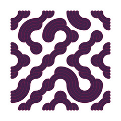 Color truchet tiling connections illustration