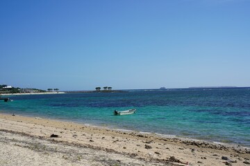 Obraz premium Blue Ocean in Okinawa, Japan