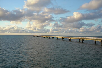 Fototapeta na wymiar pier in the sea in Okinawa