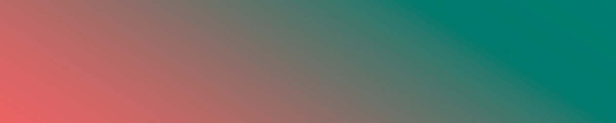 Orange-pink and blue-green combination. Gradient. Coral jade abstract background with space for design. Web banner. Wide. Panoramic. Website header.