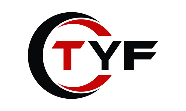 TYF three letter swoosh logo design vector template | monogram logo | abstract logo | wordmark logo | letter mark logo | business logo | brand logo | flat logo | minimalist logo | text | word | symbol