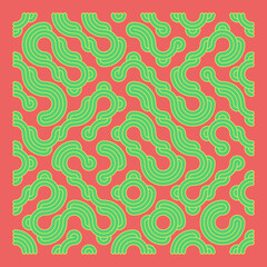 Color truchet tiling connections illustration