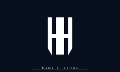 Alphabet letters Initials Monogram logo HH