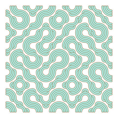 Color truchet tiling connections illustration