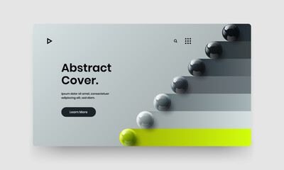 Abstract 3D balls corporate cover concept. Geometric brochure design vector illustration.