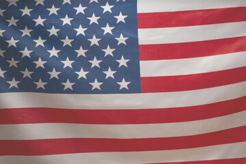 Fototapeta premium American flag as a background. Blurred background.