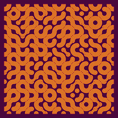 Color truchet tiling connections illustration