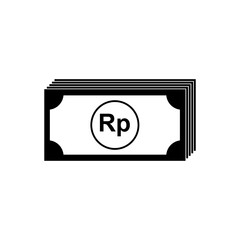 Indonesia Currency Icon Symbol, IDR, Rupiah Money Paper. Vector Illustration