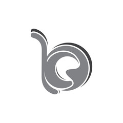 Fototapeta premium B letter vector illustration