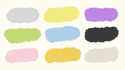 Set of colors watercolors brushes strokes 