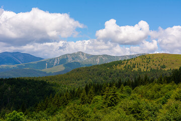 Outstanding view of Transalpina from Parang Mountains, Romania