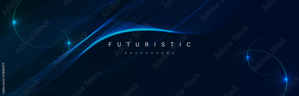 Wall mural abstract geometry smooth glossy line future techno design background