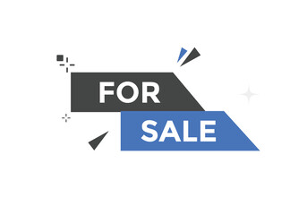 For sale button. For sale speech bubble. tag template
