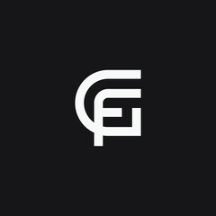 Initial letter FG or GF monogram logo template.