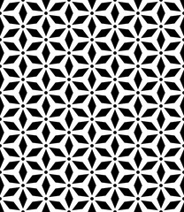 Seamless vector geometric pattern with  abstract floral 