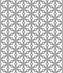 Seamless vector geometric pattern with  abstract floral 