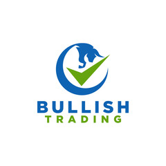 Business and Finance Logo with the Bull as the Symbol