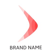Boomerang and video player logo concept, exclusive logo design for your business.  - obrazy, fototapety, plakaty