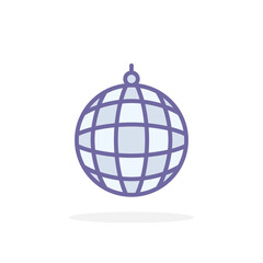 Disco ball icon in filled outline style.
