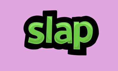 SLAP writing vector design on pink background