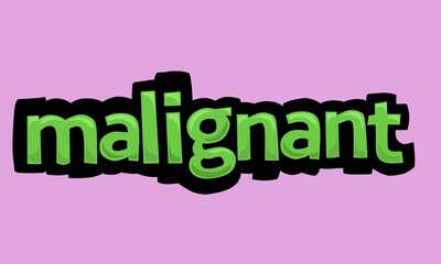 MALIGNANT writing vector design on pink background
