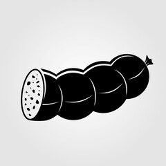 Sausage icon isolated on white background. Vector illustration