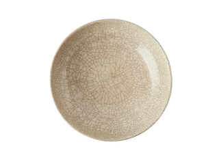 isolated ceramic plate on white background