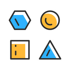 Geometric figure line icon. Vector illustration