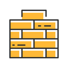 Wall line icon. Build symbol concept. Vector illustration concept