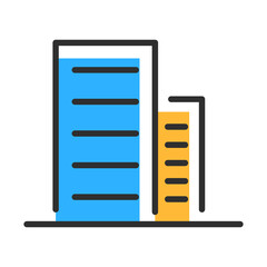 Fototapeta premium Building line icon. Vector illustration concept