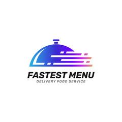 Fastest Menu, Delivery Food Service Logo Design with Fastest Colorful Food Cover Design Concept.