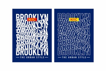 Brooklyn typography design for t shirt print