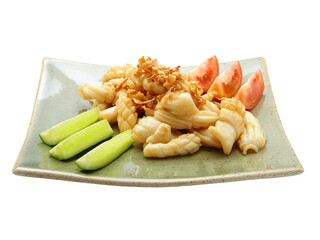 Fried squid with garlic pepper