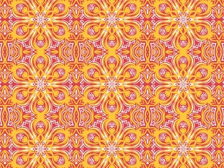 Traditional floral ornament design. Ethnic ornamental seamless pattern background. Hand drawing colorful ornate, creative work. Digital art illustration