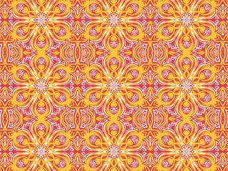 Traditional floral ornament design. Ethnic ornamental seamless pattern background. Hand drawing colorful ornate, creative work. Digital art illustration