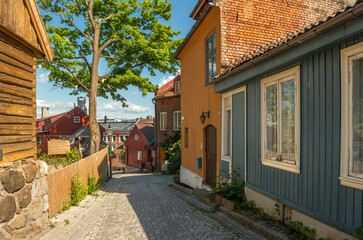 Old houses in Oslo, Norway