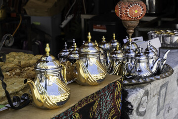 Typical Moroccan teapots